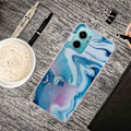 Miniatyrbild 2 av 2: Marmormotiv Xiaomi Redmi Note 11E skal - Blått Stänk Blå
