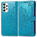 Miniatyrbild 1 av 2: Mandala läder Samsung Galaxy A53 5G fodral - Blå Blå