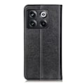 Pikkukuva 2 / 2: Lompakko-style Aitoa Nahkaa Läppäkotelo For OnePlus Ace Pro / 10t - Musta Black