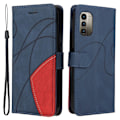 Pikkukuva 1 / 2: Teksturoitu nahkakotelo hihnalla Nokia G11 / Nokia G21 - Sininen Blue