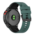Miniatyrbillede 1 af 2: Garmin Fenix 7X tofarvet silikone-urrem - Olivengrøn / Sort Green