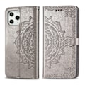Miniatyrbild 1 av 2: Mandala läder iPhone 12 Pro Max fodral - Silver/Grå Silvergrå