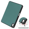 Miniatyrbild 4 av 6: Tri-fold läderfodral för iPad 10.9 (2022) - Grön Grön