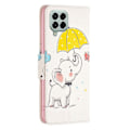 Pikkukuva 2 / 2: Wonderland Samsung Galaxy M33 5G flip kuoret - Sateenvarjo Ja Norsu Multicolor