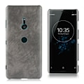 Miniatyrbillede 1 af 2: Sony Xperia XZ3 beskyttelsesetui i kunstlæder med Litchi tekstur - Grå Silver grey