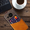 Miniatyrbild 2 av 2: Bofink Sharp Aquos Sense 7 Plus skal med korthållare - Brun Brun