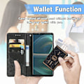 Miniatyrbillede 5 af 6: Mandala Sony Xperia 5 IV Flip Etui - Sort Black