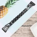 Miniatyrbillede 2 af 2: Fitbit Sense / Versa 3 rhinesten blomster decor rustfrit rem - sort Black