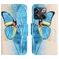 Miniatyrbillede 1 af 2: Wonderland OnePlus Ace Pro / 10t Flip Etui - Blå Sommerfugl Blue