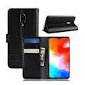 Miniatyrbild 1 av 2: OnePlus 6T fodral i äkta delat läder - Svart Svart