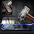 Pikkukuva 2 / 2: Luphie Bat iPhone 11 Pro Max Alu-puskuri + lasi - Sininen Blue