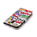 Miniatyrbillede 2 af 2: Moberg LG X Screen flip-etui i læder - Tegneseriecitater Multicolor
