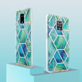 Pikkukuva 2 / 2: Marble Patterned Suojakuori With Ring Holder For Xiaomi Redmi Note 9 Pro Max / 9 Pro / 9s - Vihreä Green