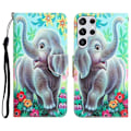 Pikkukuva 1 / 2: Wonderland Samsung Galaxy S22 Ultra Läppäkotelo - Elephant Multicolor