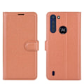 Miniatyrbillede 2 af 2: Classic Motorola One Fusion Flip Etui - Brun Brown