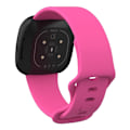 Miniatyrbild 1 av 2: Fitbit Sense 2 / Versa 4 klockarmband i silikon - Ros Storlek: S Rosa