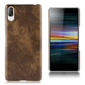 Miniatyrbillede 1 af 2: Sony Xperia L3 litchi tekstur læder etui - Brun Brown