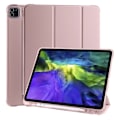 Miniatyrbillede 1 af 2: iPad Pro 11-tommer (2022) / (2021) / (2020) Tri-fold Stand Læder Smart Cover med Pen Slot - Redguld Pink