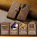 Miniatyrbillede 2 af 2: DG.Ming Samsung Galaxy S22 Ultra 2-in-1 Pung Etui - Brun Brown