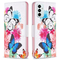 Pikkukuva 1 / 2: Wonderland Samsung Galaxy M23 flip kuoret - Kaksi Perhosta Multicolor