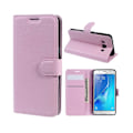 Miniatyrbillede 1 af 2: Mankell læder-etui med litchi overflade til Samsung Galaxy J5 (2016) - Lyserød Pink