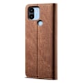 Miniatyrbillede 2 af 2: Jeans Xiaomi Poco C50 Flip Etui - Kaffe Brown