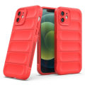 Miniatyrbillede 3 af 6: iPhone 12 6,1 tommer Drop Protection Rugged Back Shell Flexible Phone Protector Case - Rød Red