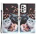 Pikkukuva 1 / 2: Wonderland Samsung Galaxy A33 5G Läppäkotelo - Kissa Multicolor