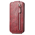 Pikkukuva 2 / 2: Vertical Flip Phone Suojakotelo With Zipper For Sony Xperia 1 IV - Punainen Red