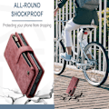 Miniatyrbillede 2 af 2: CaseMe Samsung Galaxy S21 FE etui med lynlås og pung - Rød Red