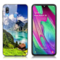 Pikkukuva 1 / 2: Fantasy Samsung Galaxy A40 kuoret - Green Hill -mökki Multicolor