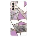 Miniatyrbillede 1 af 2: Marble Samsung Galaxy S22 Etui - Lilla / Hvid / Grå Marmor Multicolor