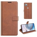 Miniatyrbillede 1 af 2: Wallet-style Læder Etui til Motorola One 5g Ace - Lysebrun Brown