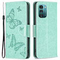 Pikkukuva 1 / 2: Butterfly Nokia G11 / Nokia G21 nahkakotelo - Vihreä Green