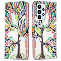 Pikkukuva 1 / 2: Wonderland Samsung Galaxy A73 flip kuoret - Elämän Puu Multicolor