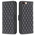 Pikkukuva 1 / 2: Rombuskuvioinen matta läppäkotelo iPhone 7 Plus - Musta Black