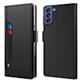 Miniatyrbillede 1 af 2: Phone Etui med Make-up Mirror og Slick Design til Samsung Galaxy S21 FE - Sort Black
