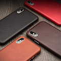 Miniatyrbillede 2 af 2: QIALINO iPhone Xs Max etui i ægte læder - Rød Red