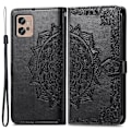 Miniatyrbillede 1 af 2: Mandala Motorola Moto G32 Flip Etui - Sort Black