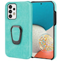 Miniatyrbild 1 av 2: Stötsäkert läderfodral med oval kickstand för Samsung Galaxy A53 5G - Ljusgrön Grön