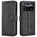 Pikkukuva 1 / 2: Xiaomi Poco X4 Pro 5G nahkainen lompakokkotelo - Musta Black