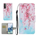 Pikkukuva 1 / 2: Wonderland Samsung Galaxy S21 Plus 5G flip kuoret - Vaaleanpunainen Kukka Pink