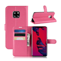 Miniatyrbild 1 av 2: Huawei Mate 20 Pro flipfodral i litchi-texturläder - Ros Rosa