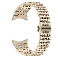 Pikkukuva 6 / 6: 7 helmiä ruostumattomasta teräksestä kellohihna Google Pixel Watch - Samppanjaa Go Gold