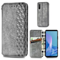 Pikkukuva 1 / 2: Nahkakotelo With A Stylish Rhombus Imprint For Sony Xperia 10 III - Harmaa Silver grey