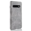 Miniatyrbillede 2 af 2: Samsung Galaxy S10 Plus litchi skin læderetui - Grå Silver grey