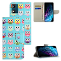 Miniatyrbillede 2 af 6: Wonderland Motorola Moto E13 Flip Etui - Ugler Multicolor