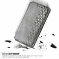 Pikkukuva 3 / 6: Nahkakotelo With A Stylish Rhombus Imprint For Sony Xperia 1 IV - Harmaa Silver grey