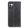 Miniatyrbillede 2 af 2: Flip Etui med Pung i Ægte Læder til Samsung Galaxy A04 - Sort Black