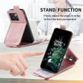Pikkukuva 6 / 6: Vertical Flip Phone Suojakotelo With Zipper For OnePlus 10T / Ace Pro - Ruusukulta Pink